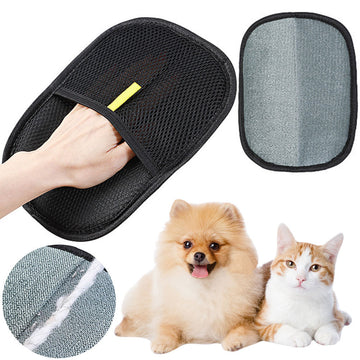 Pet Hair Remover Mitt – Dual-Sided Deshedding Gloves for Cats, Dogs & Rabbits